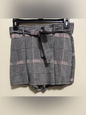 Haute Monde Glen Plaid Tie Front Skort
